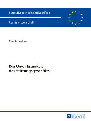 cover image of Die Unwirksamkeit des Stiftungsgeschaefts